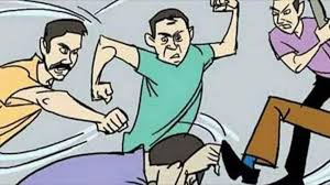 रास्ते में रोककर पीटा, मामला दर्ज