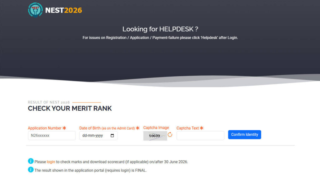 NEST 2026 परिणाम घोषित, स्कोरकार्ड डाउनलोड लिंक 30 जून को सक्रिय होगा