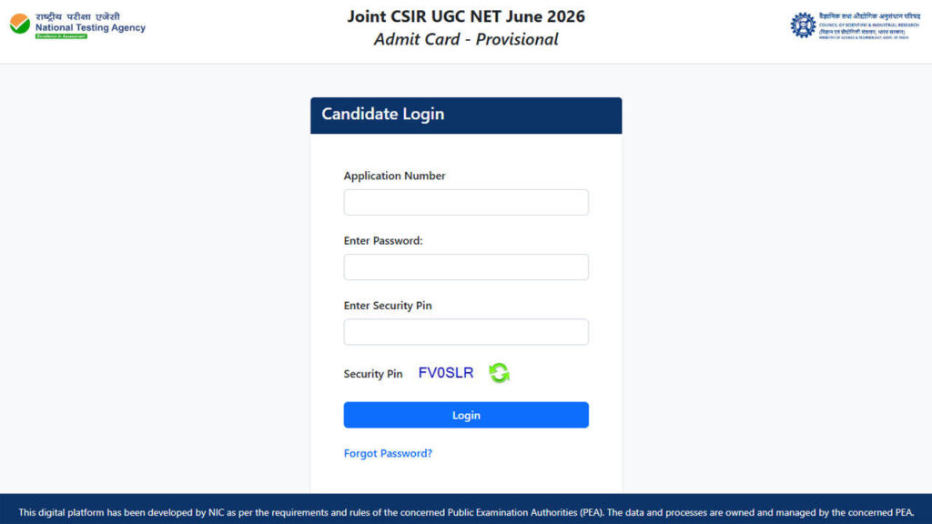 CSIR UGC NET जून 2026 एडमिट कार्ड जारी; परीक्षा 17 और 18 जुलाई को, डायरेक्ट लिंक